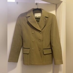 Wool Mohair Double-Breasted Peacoat